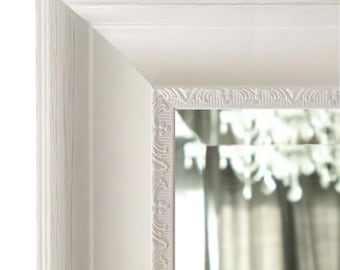 West Frames Stella Cottage French Shabby Chic Ornate White Framed Wall Mirror