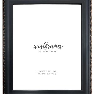 Black Ornate Gold Wall Picture Frame, Canvas Art Photo Museum Gallery Frame 2.25" Wide, Custom Frames For Wall Art, West Frames Pierre Frame
