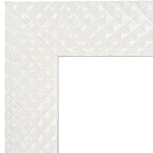 Modern Vintage Glossy White 18x24 Picture Frame, Canvas Painting Photo Picture Frame 2" Wide, West Frames Checkered Frame