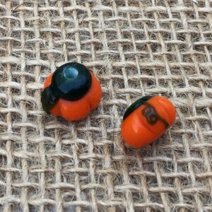 Fancy Pumpkin Beads | Thanksgiving Beads | Autumn Jewelry | 12x8mm image 3