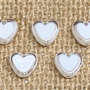 25 | 50 | 100 Clear Heart &#39;n Heart Beads | Acrylic Beads | 8mm