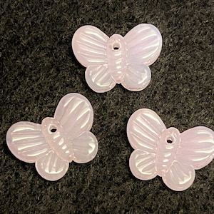 10 | Pastel Pink Butterfly Beads | Butterfly Jewelry Beads | 14x20mm