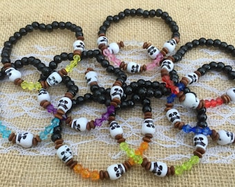 Tiki Skull Bracelets | Halloween Fashion Jewelry | Bead KIT or HANDMADE