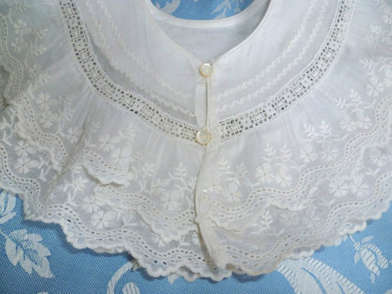 Exquisite Antique French Hand Sewn Collar. Childs… - image 2