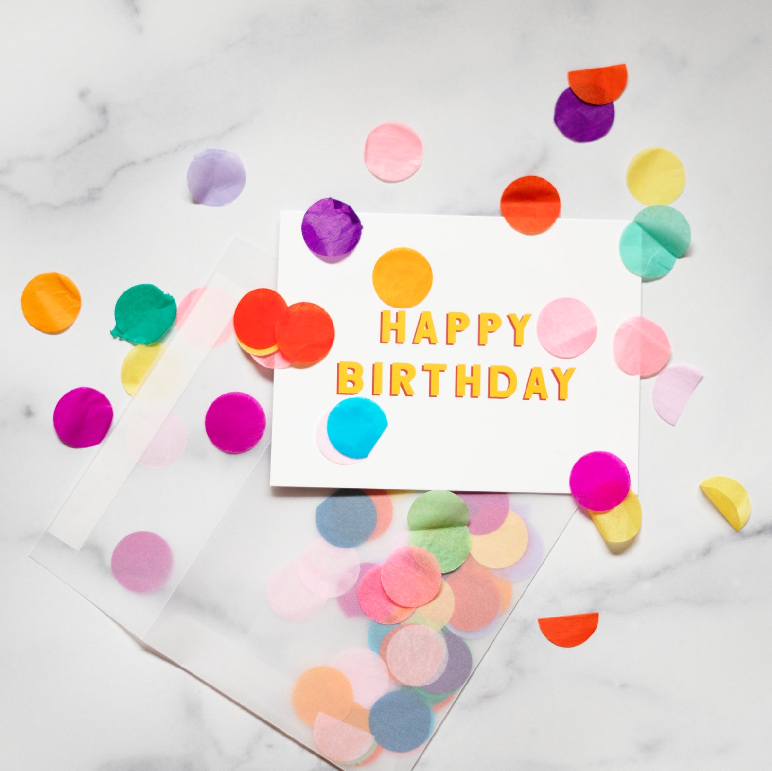 Confetti Birthday Card Etsy