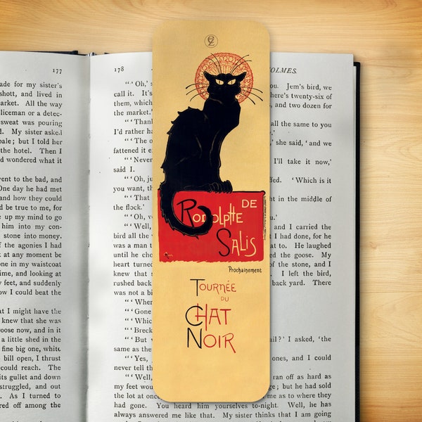 Classic Bookmark - Black Cat Tournée du Chat Noir