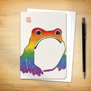 Greeting Card - Rainbow Ezen Frog