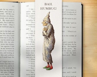Christmas Bookmark - Scrooge Bah Humbug