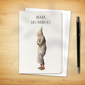 Christmas Greeting Card - Scrooge Bah Humbug