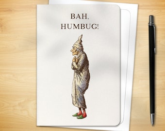 Christmas Greeting Card - Scrooge Bah Humbug