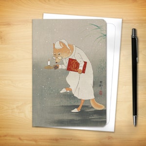 Christmas Greeting Card - Scrooge Fox