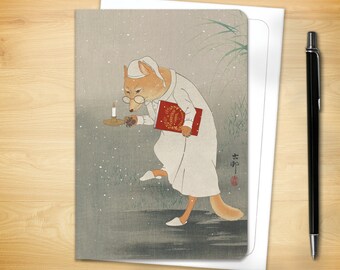 Christmas Greeting Card - Scrooge Fox