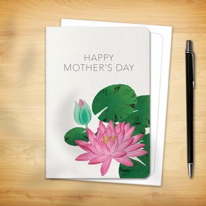 Mother's Day Greeting Card - Mother's Day water lily