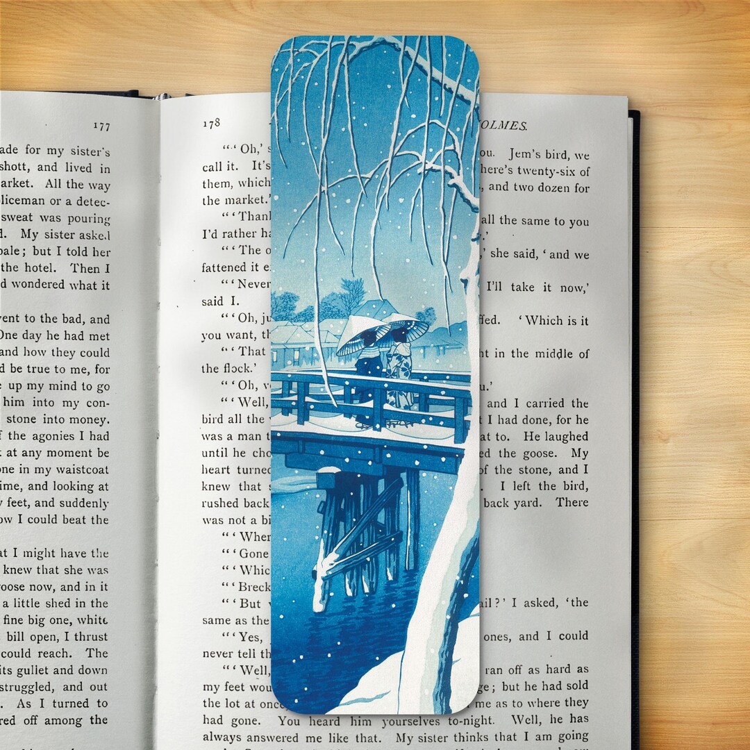Japanese Bookmark - Bridge Over Edo River - Etsy