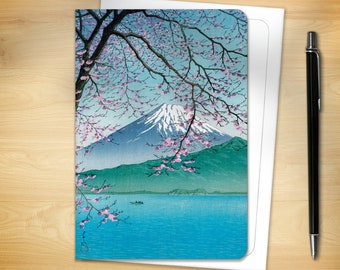 Japanese Greeting Card - Mount Fuji in the Spring