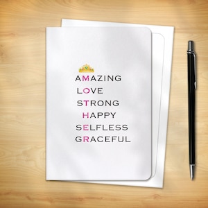 Mother's Day Greeting Card - Amazing mother