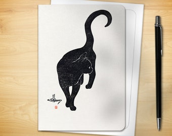 Japanese Greeting Card - Cat No.2