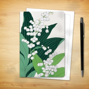 Japanese Greeting Card - Lily of the Valley