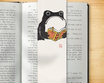 Japanese Bookmark - Book Reading Ezen Frog