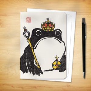 Japanese Greeting Card - Royal Ezen Frog (for him her them)