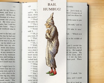 Christmas Bookmark - Scrooge Bah Humbug