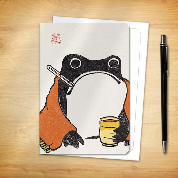 Japanese Get Well Soon Card - Ezen Frog (for Him Her Them) - Etsy