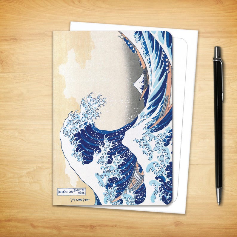 Japanese Greeting Card - Great Wave off Kanagawa - Etsy Australia