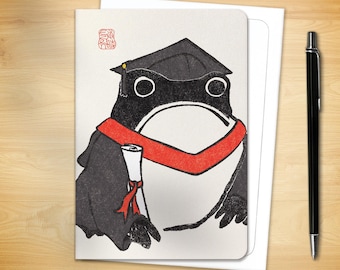 Japanese Greeting Card - Graduation Ezen Frog
