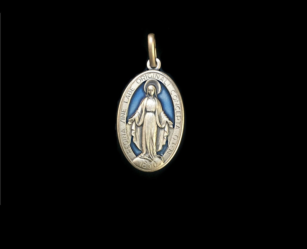 Virgin Mary Our Lady of the Miraculous 925 Sterling Silver - Etsy