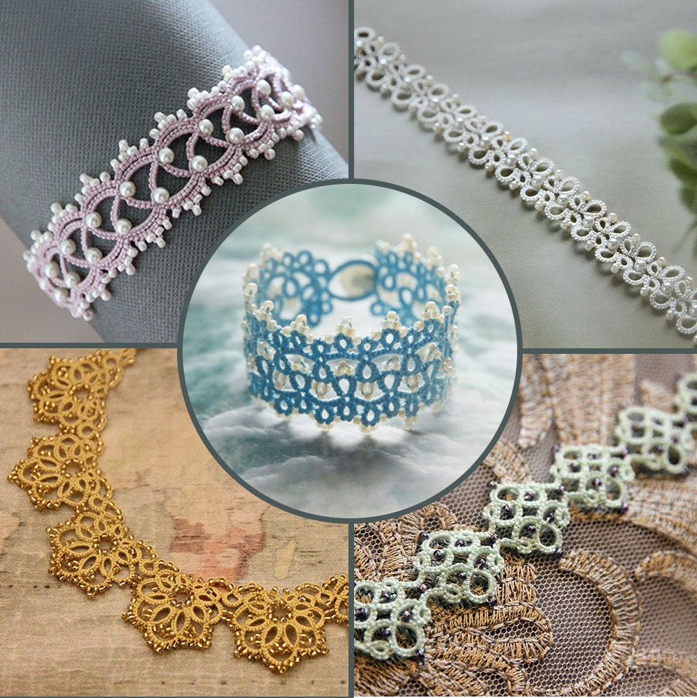 Set of 5 Tatting Lace Patterns Etsy