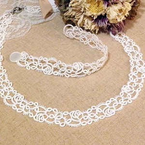 Tatting lace bracelet / necklace pdf pattern (Rose)