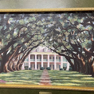Oak Alley Plantation Painting Artwork 26x34 framed by Brad Thompson
