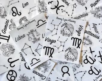 Foil Zodiac Deco Stickers
