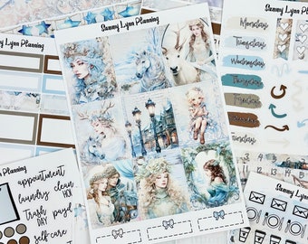 Blue Winter Fantasy Weekly Sticker Kit/A La Carte