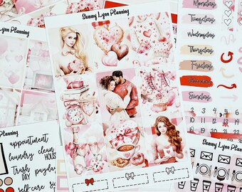 Cozy Valentine Weekly Sticker Kit/A La Carte