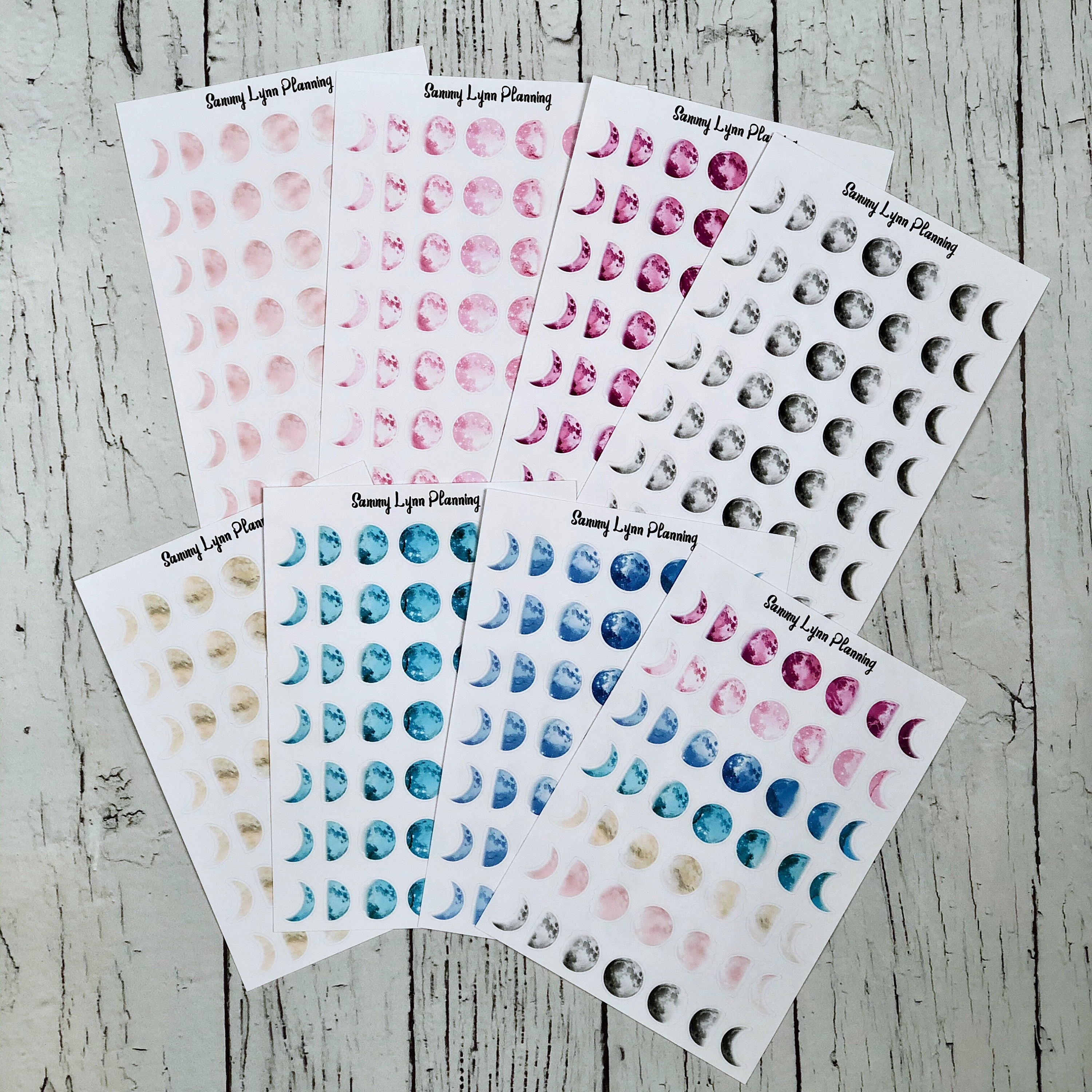 Moon Phase Stickers - Etsy