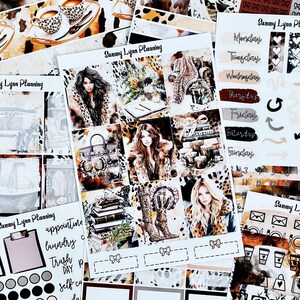 Winter Leopard Weekly Sticker Kit/A La Carte