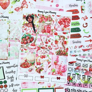 Strawberry Garden Weekly Sticker Kit/A La Carte