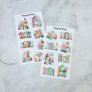 Cottagecore Books Deco Stickers