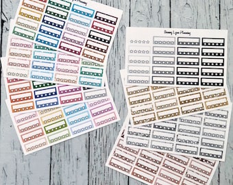 Pegatinas para planificador con calificación de estrellas