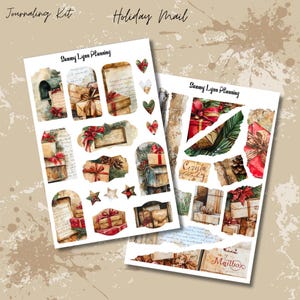 Holiday Mail Journaling Kit - Journal Stickers | Decorative Planner Kit