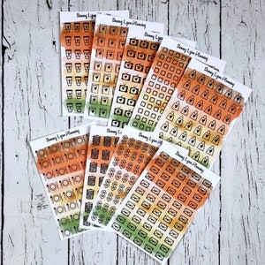 Herbst Sticker - Kaffeetassen/Notizbücher/TVs/Kartons/Einkaufstaschen/Mahlzeit/Mülleimer/Zahltag/Umschläge