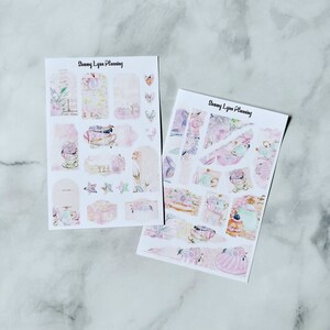 Tea Party Journaling Kit - Diario Adesivi / Kit Planner Decorativo