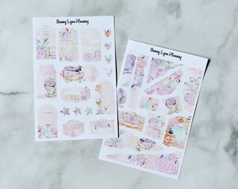 Tea Party Journaling Kit - Journal Stickers | Decorative Planner Kit