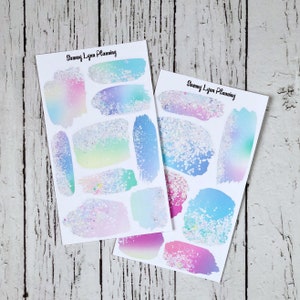 Holo glitter- en pastelwasstickers
