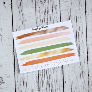 Fall Brush Stroke Stickers - Washi Strips