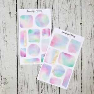 Naklejki akwarelowe Pastel Rainbow i Gold