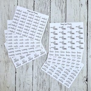 Script Planner Stickers - (Workout) - Workout, Cardio, Running, HIIT Workout, Weight Training, Barre, Yoga, Pilates