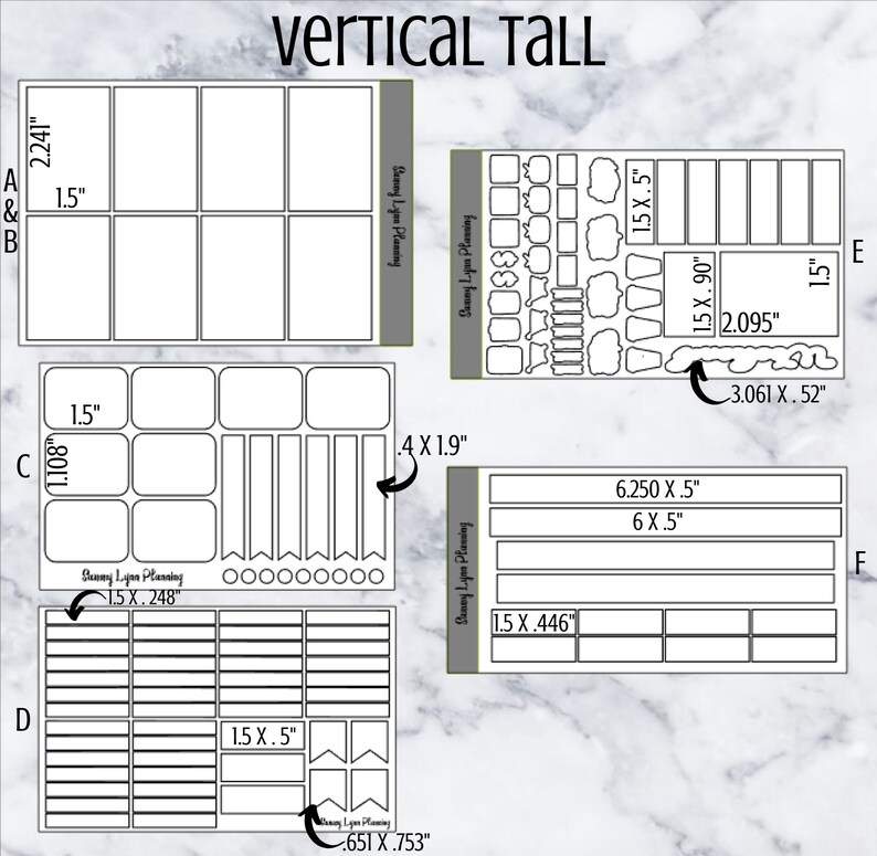 Peacock Weekly Kit/a La Carte Vertical/horizontal | Etsy