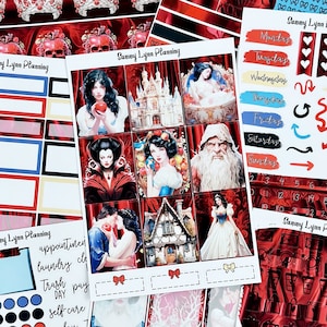 Snow White Weekly Sticker Kit/A La Carte